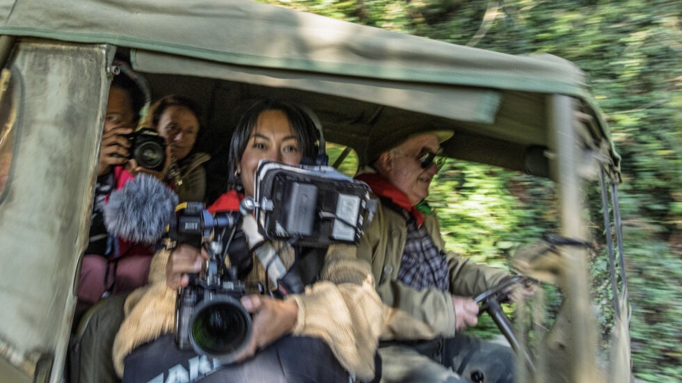 Kristle Backe in Jeep