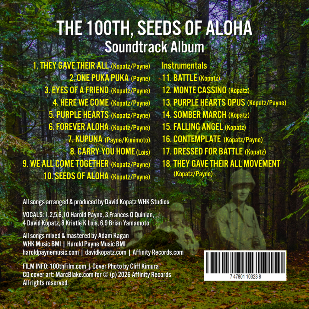 The 100th, Seeds of Aloha CD album back cover