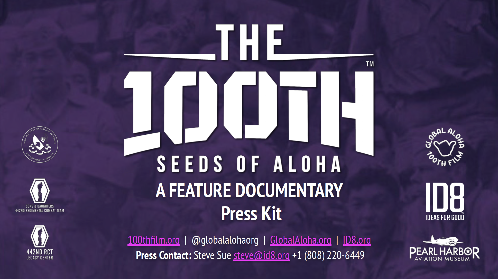 The 100th, Seeds of Aloha, Media Kit Cover